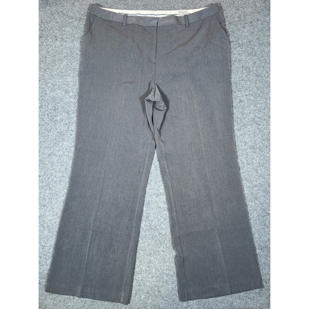 Worthington Woman Gray Wide Leg Modern Fit Stretch Dress Pants Plus Size 20W NWT
